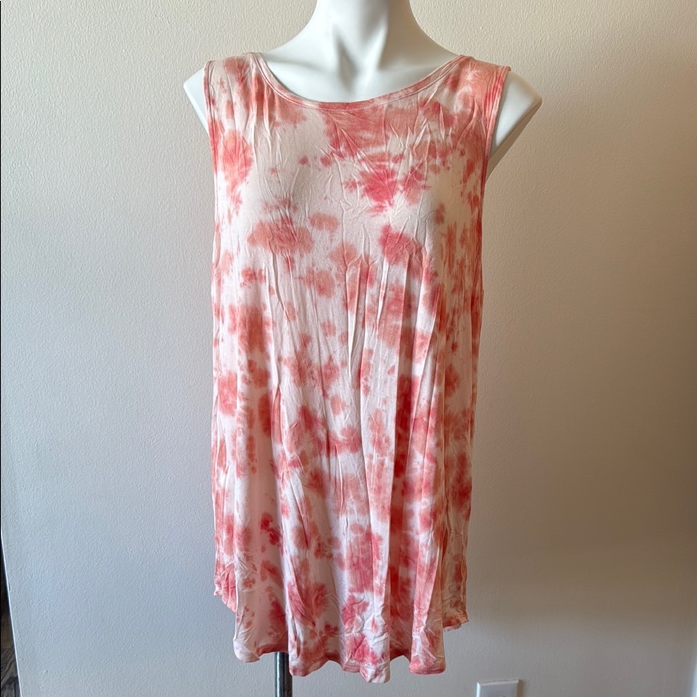 Tie-Dye Sleeveless Top - Pink
